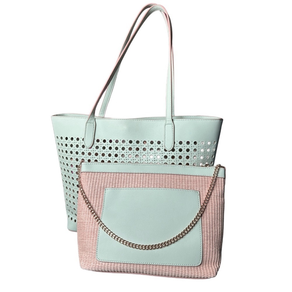 Nanette Lepore Mint Tote and Clutch Set - Picture 3 of 7